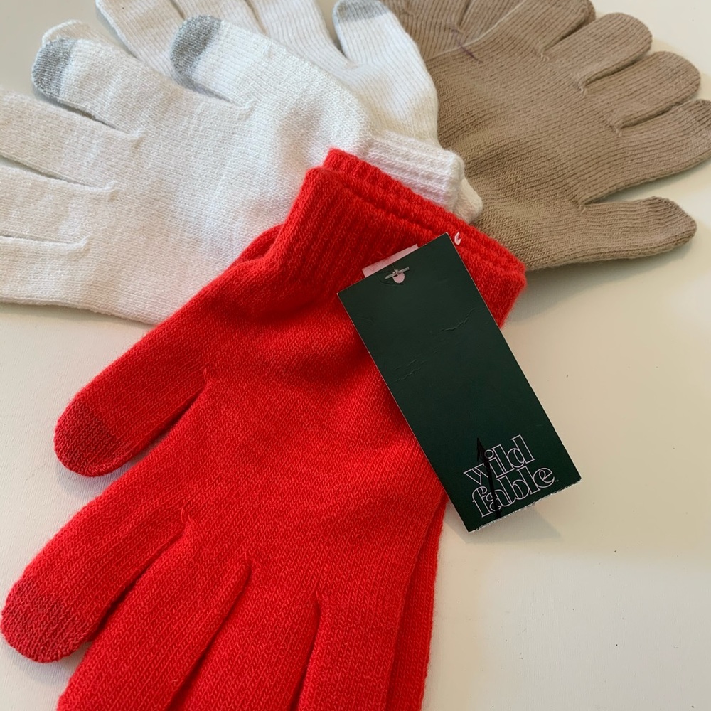 Three piece nice color Gloves